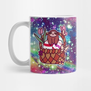 Easter Basket Sloth - Rainbow Space Mug